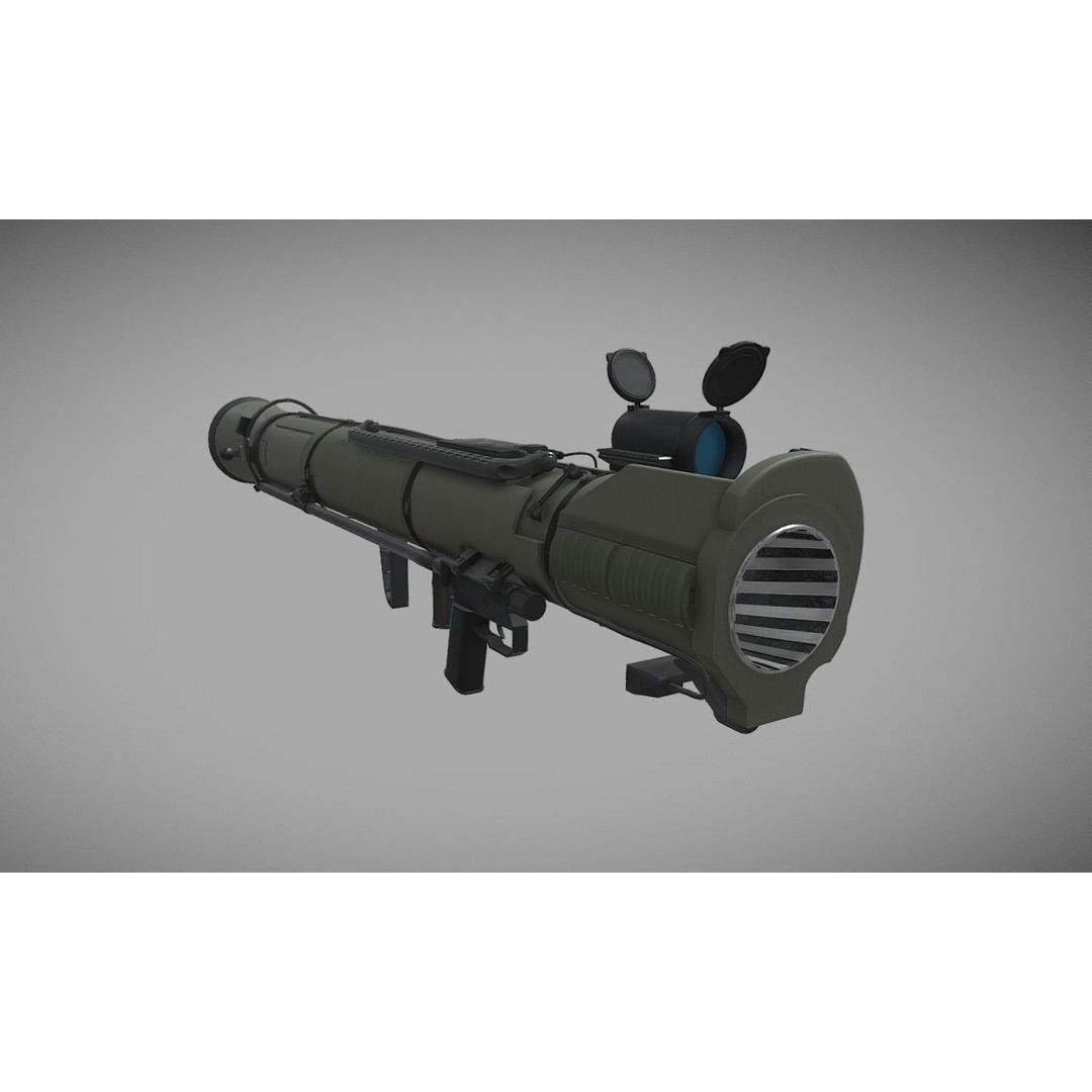 Carl Gustaf 3D Model – High Poly Recoilless Rifle, FBX - View 4