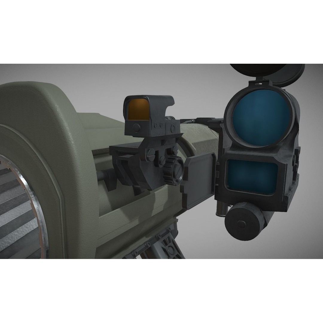 Carl Gustaf 3D Model – High Poly Recoilless Rifle, FBX - View 9