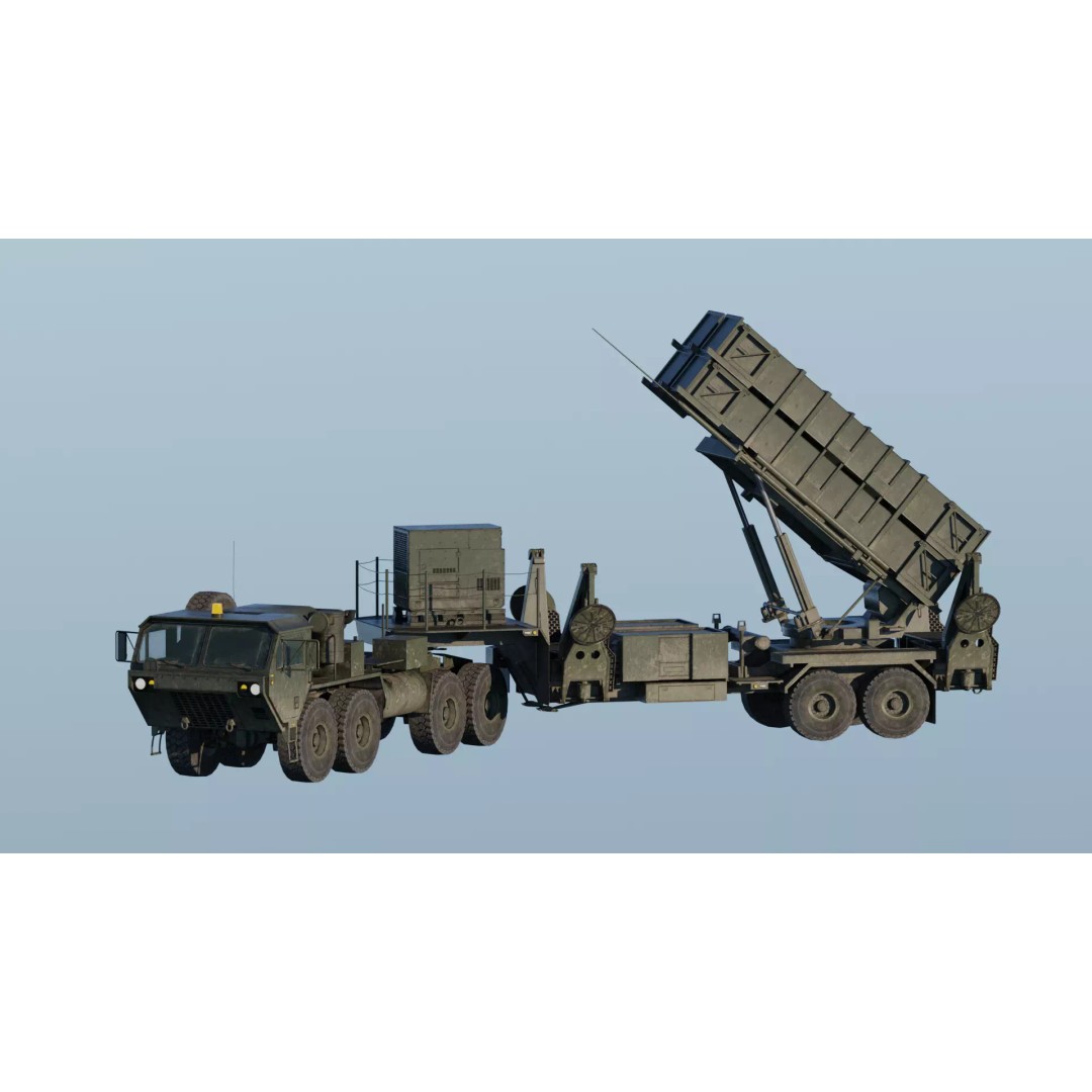 MIM-104 Patriot 3D Model – Rigged Low-Poly Game Asset, FBX, OBJ - View 4
