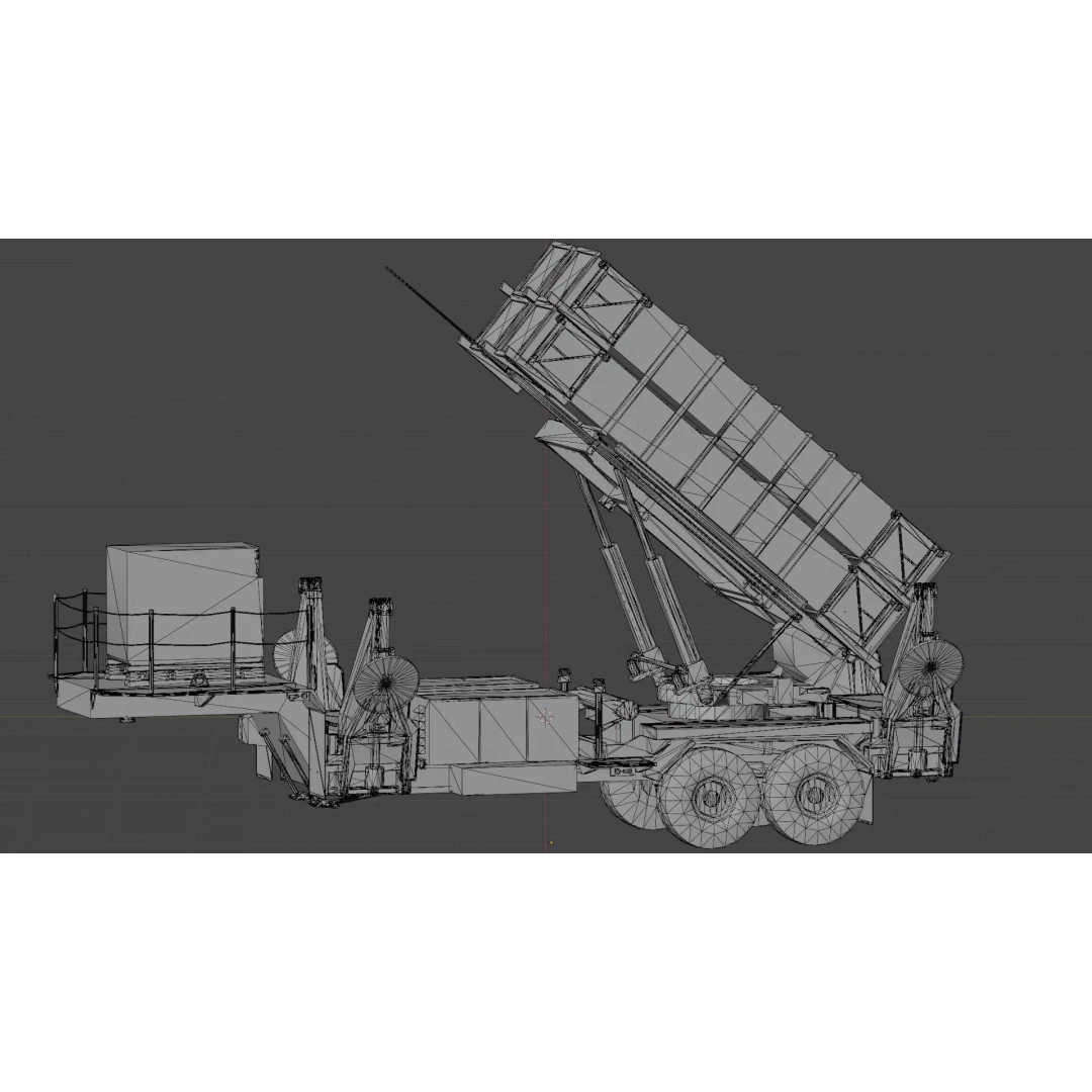 MIM-104 Patriot 3D Model – Rigged Low-Poly Game Asset, FBX, OBJ - View 6
