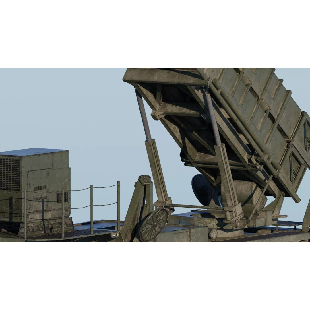 MIM-104 Patriot 3D Model – Rigged Low-Poly Game Asset, FBX, OBJ - View 7