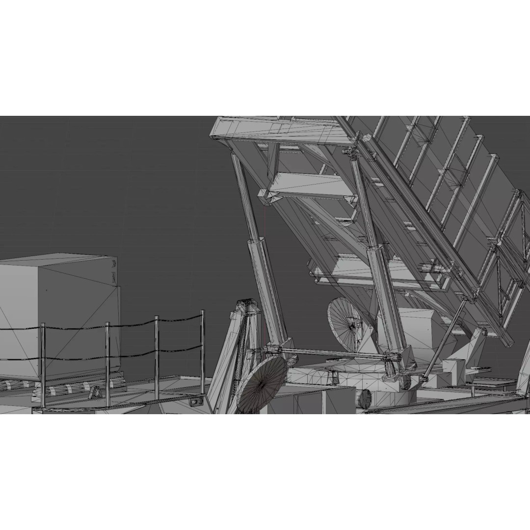 MIM-104 Patriot 3D Model – Rigged Low-Poly Game Asset, FBX, OBJ - View 8