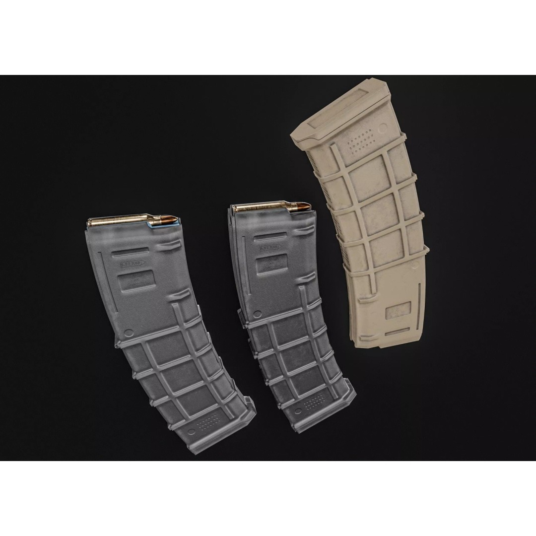 AR-15 Magazines 3D Model – Low Poly PBR Game Asset, FBX & Blender - View 11