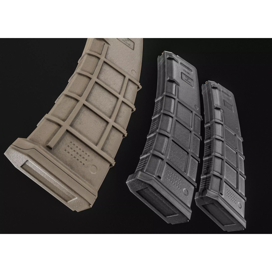AR-15 Magazines 3D Model – Low Poly PBR Game Asset, FBX & Blender - View 12