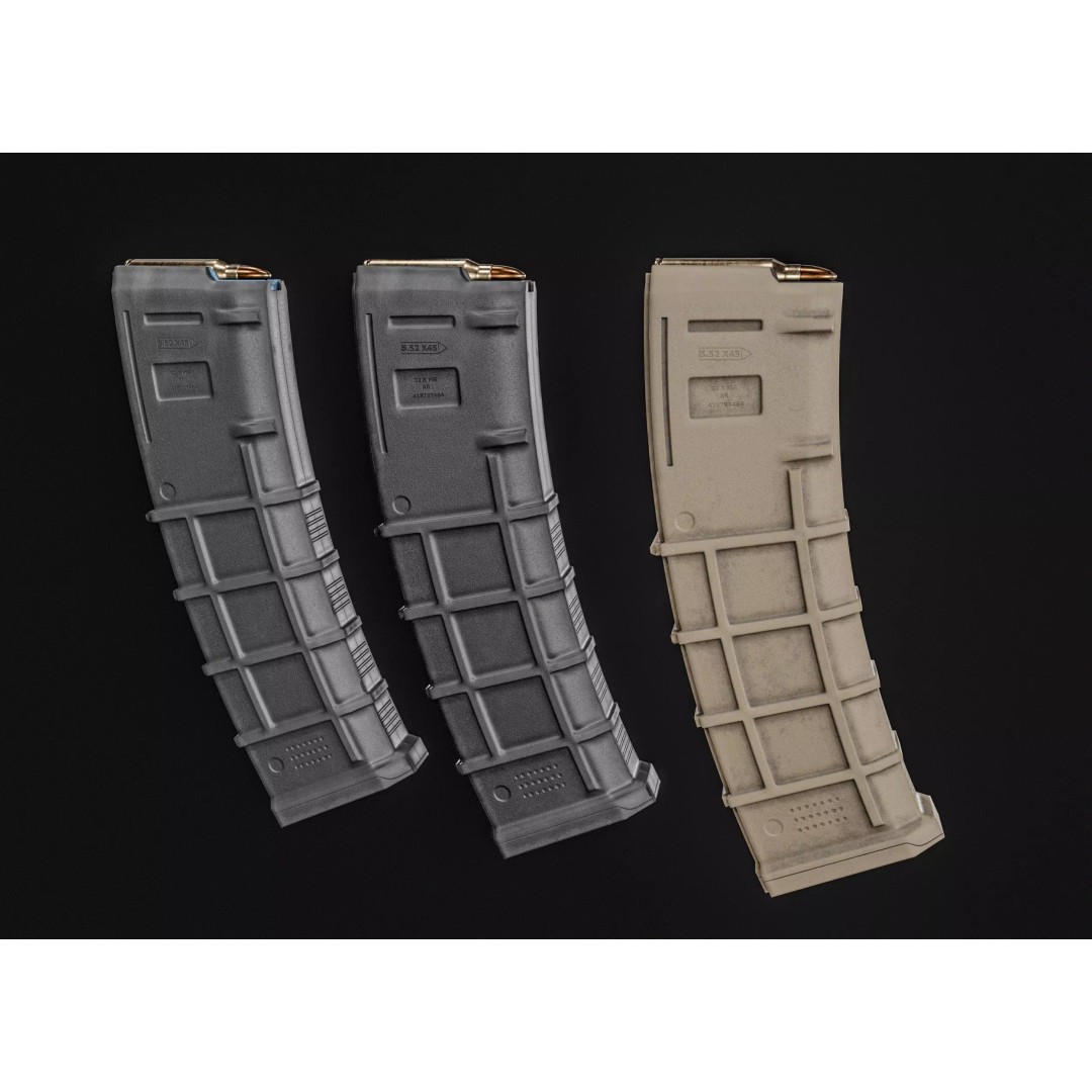 AR-15 Magazines 3D Model – Low Poly PBR Game Asset, FBX & Blender - View 7