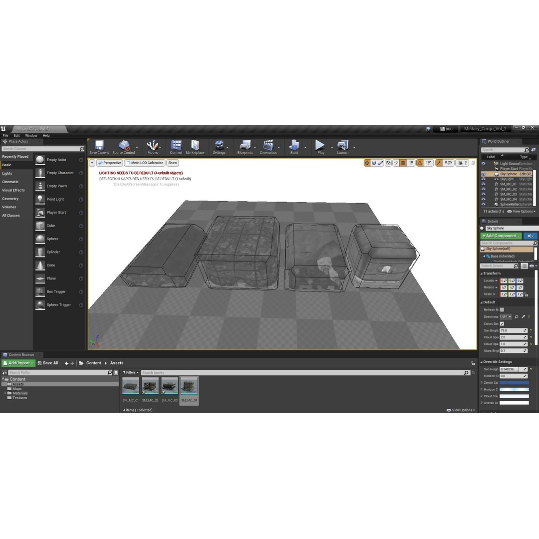 Military Cargo 3D Model – Low Poly Game Asset, FBX, OBJ, PBR - View 10