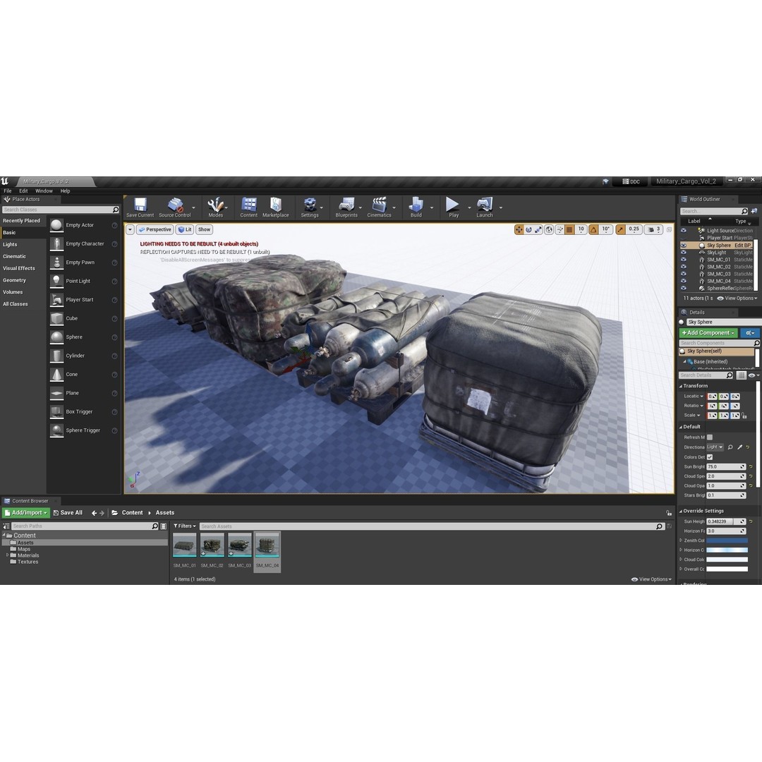 Military Cargo 3D Model – Low Poly Game Asset, FBX, OBJ, PBR - View 11