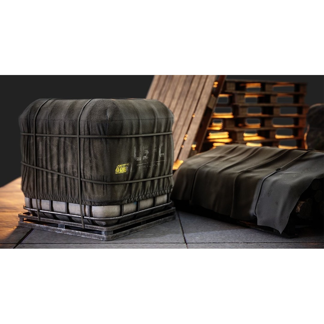 Military Cargo 3D Model – Low Poly Game Asset, FBX, OBJ, PBR - View 3