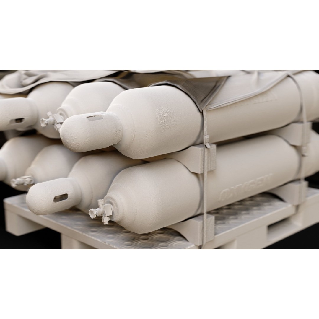 Military Cargo 3D Model – Low Poly Game Asset, FBX, OBJ, PBR - View 7