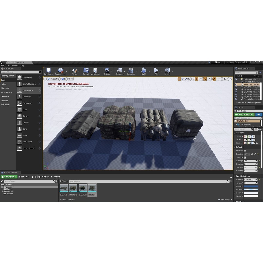 Military Cargo 3D Model – Low Poly Game Asset, FBX, OBJ, PBR - View 8