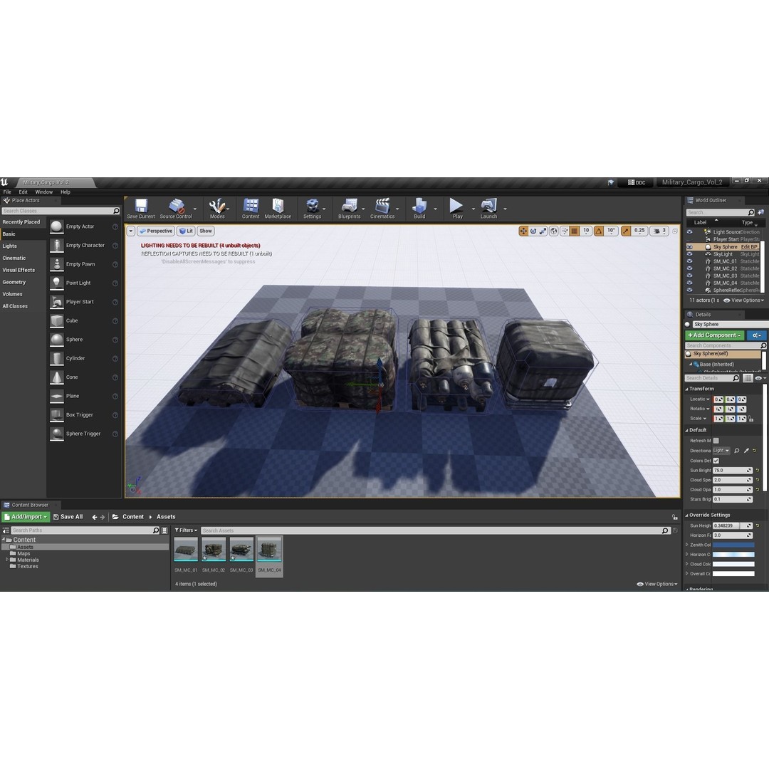 Military Cargo 3D Model – Low Poly Game Asset, FBX, OBJ, PBR - View 9