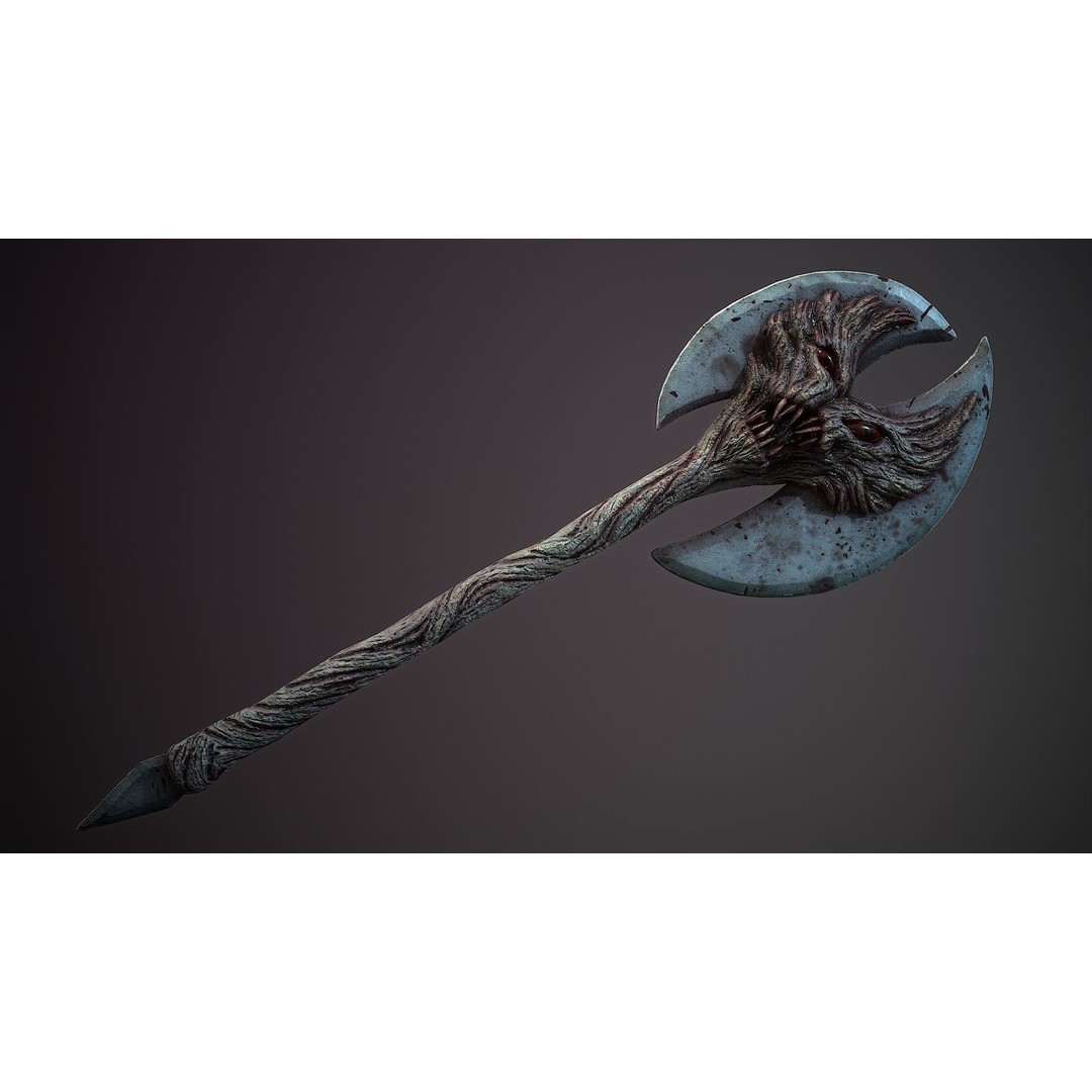Organic Weapons 3D Model – Low Poly Game-Ready PBR Asset, FBX - View 10