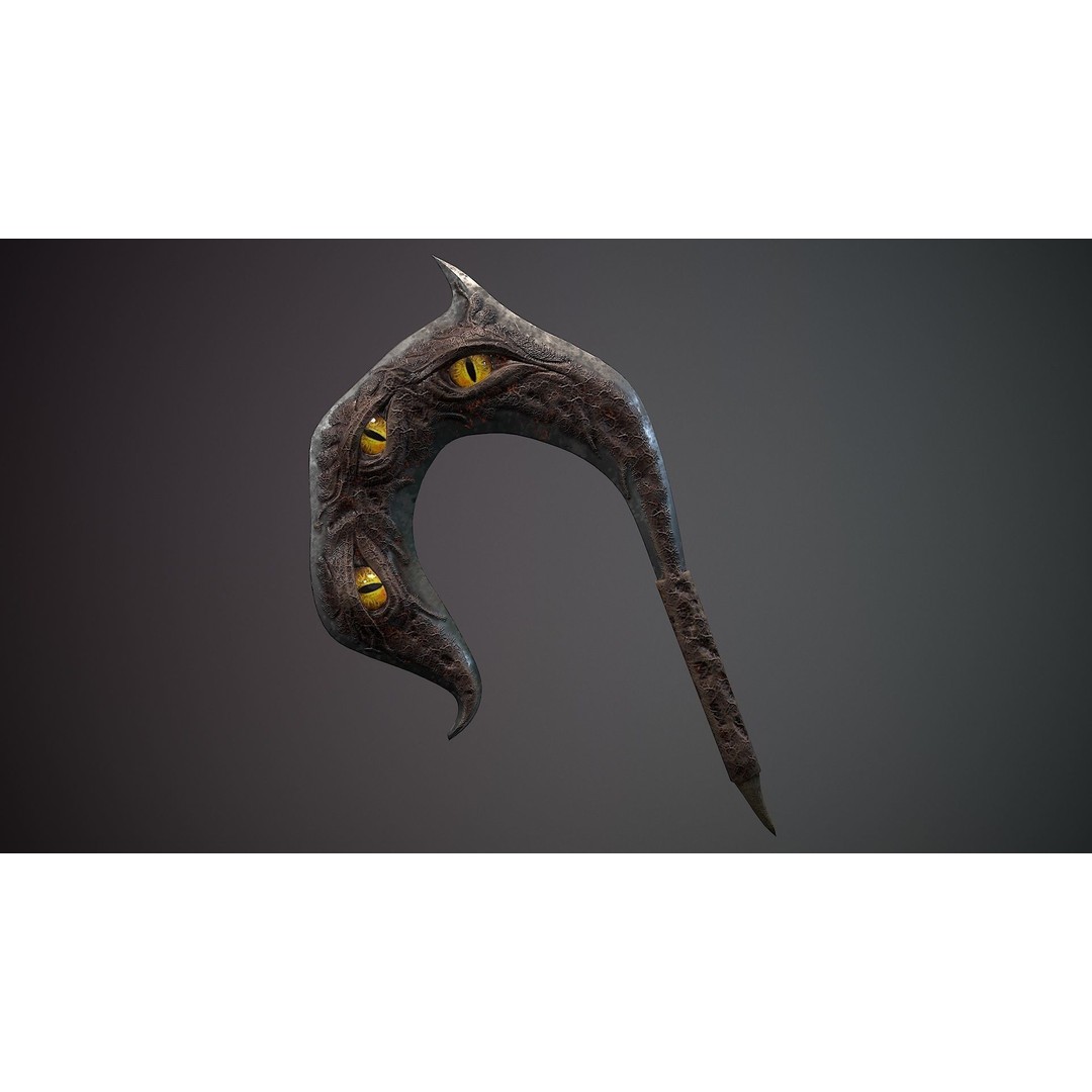 Organic Weapons 3D Model – Low Poly Game-Ready PBR Asset, FBX - View 12