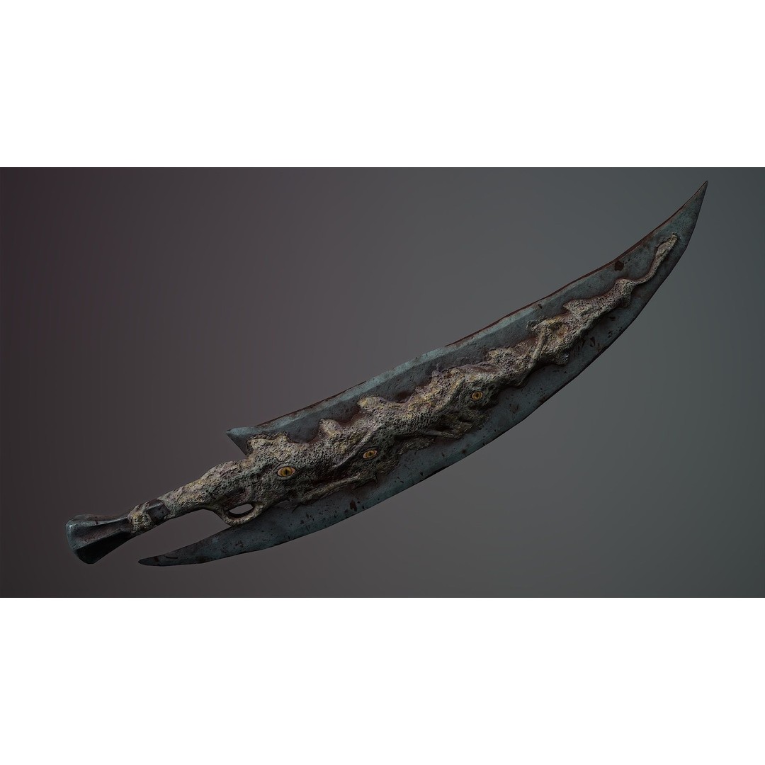 Organic Weapons 3D Model – Low Poly Game-Ready PBR Asset, FBX - View 14