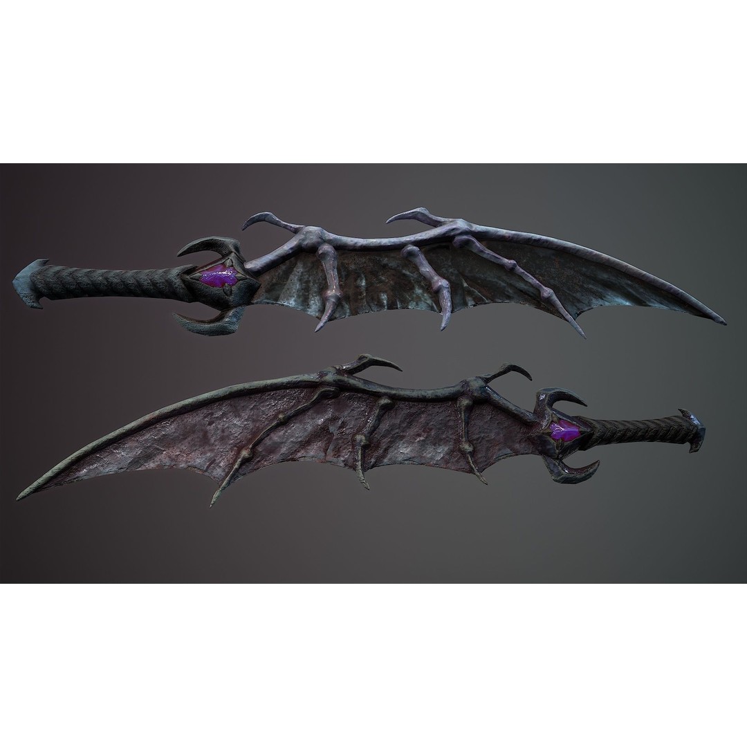 Organic Weapons 3D Model – Low Poly Game-Ready PBR Asset, FBX - View 15