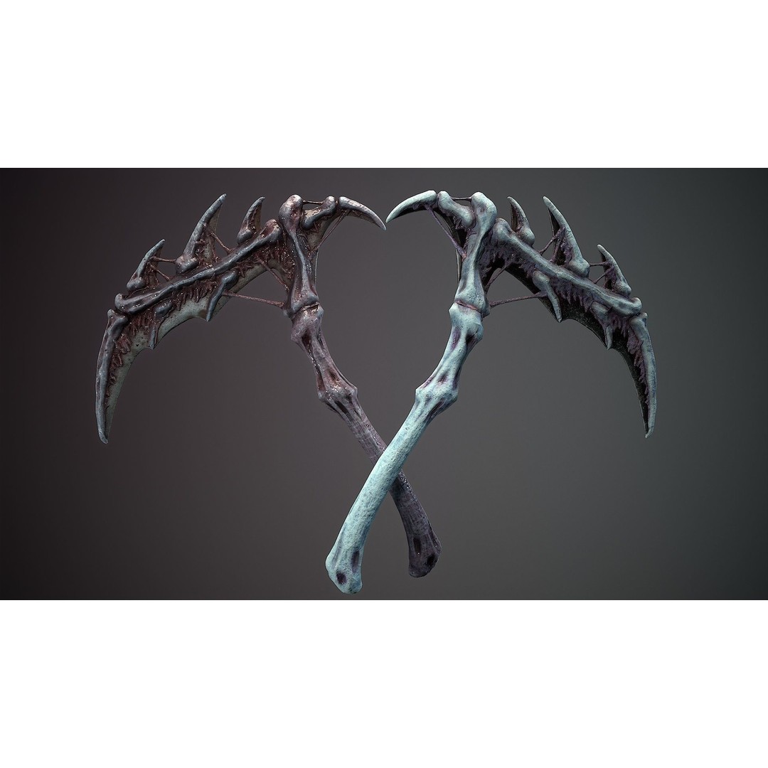 Organic Weapons 3D Model – Low Poly Game-Ready PBR Asset, FBX - View 3