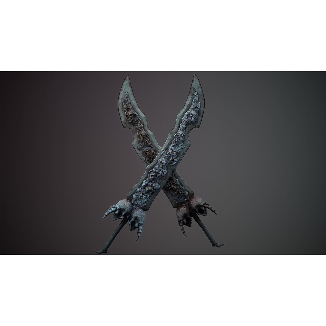 Organic Weapons 3D Model – Low Poly Game-Ready PBR Asset, FBX - View 7