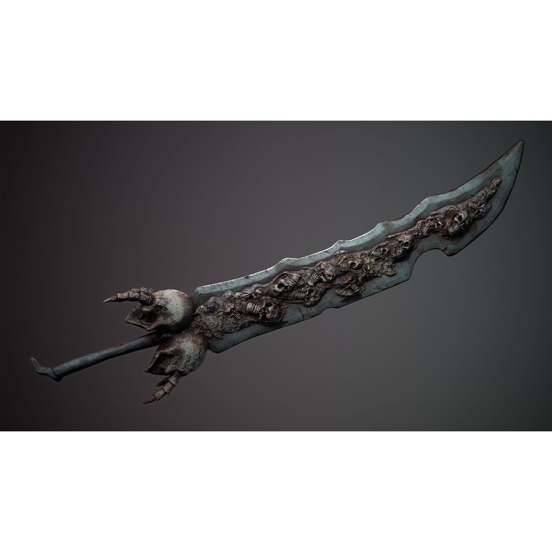 Organic Weapons 3D Model – Low Poly Game-Ready PBR Asset, FBX - View 8