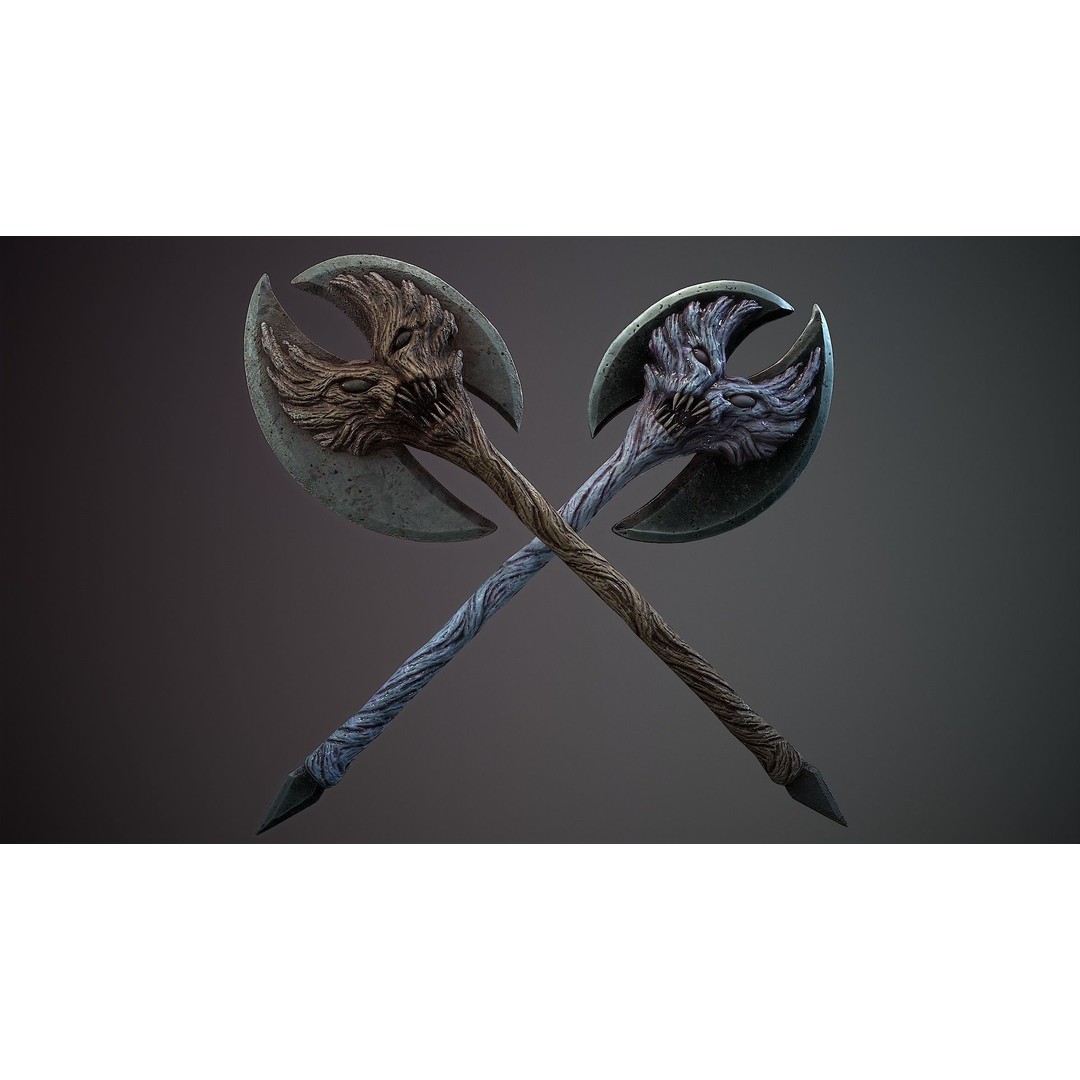 Organic Weapons 3D Model – Low Poly Game-Ready PBR Asset, FBX - View 9