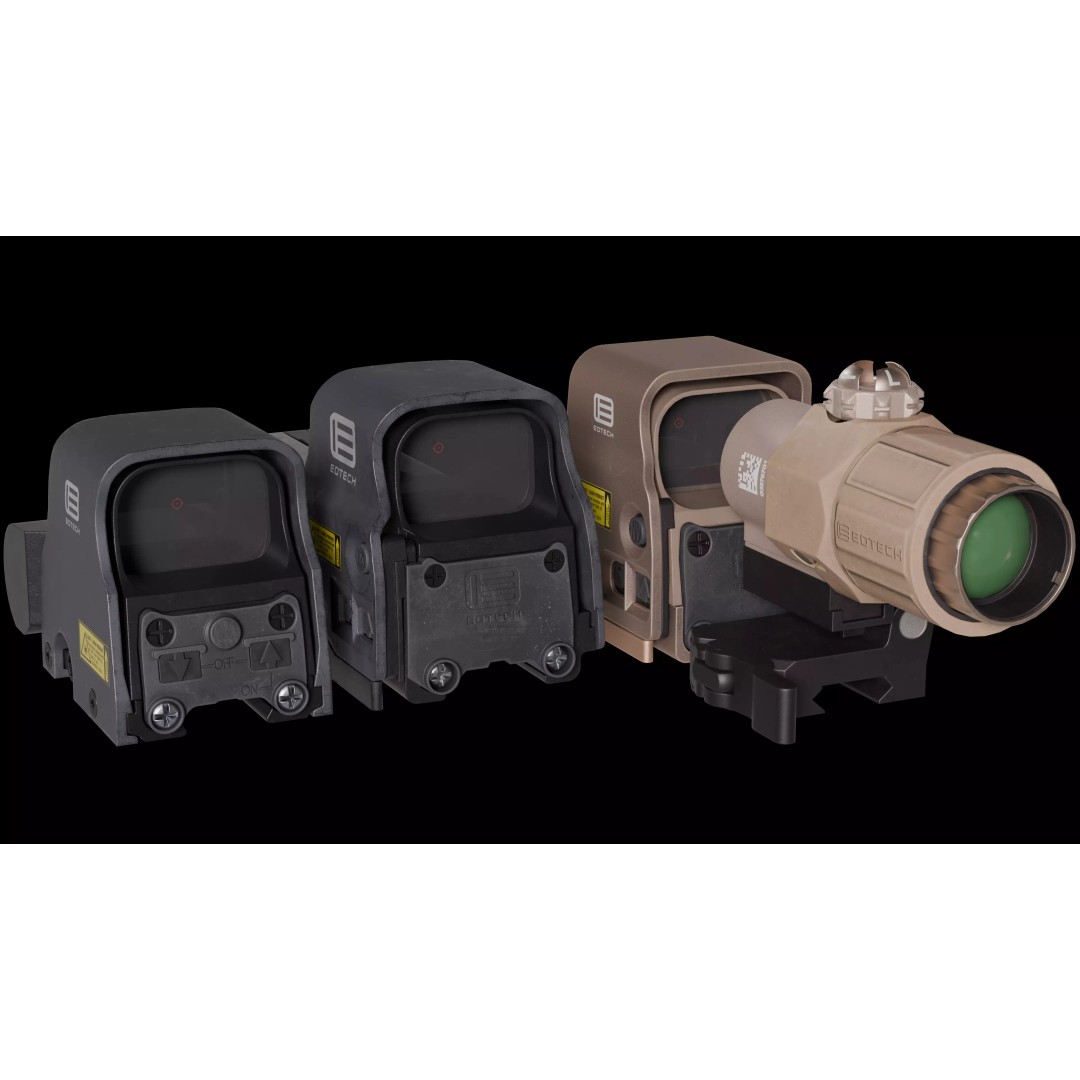 Optical Sight Pack 3D Model – Low Poly Game-Ready FPS Sights, FBX & OBJ - View 2
