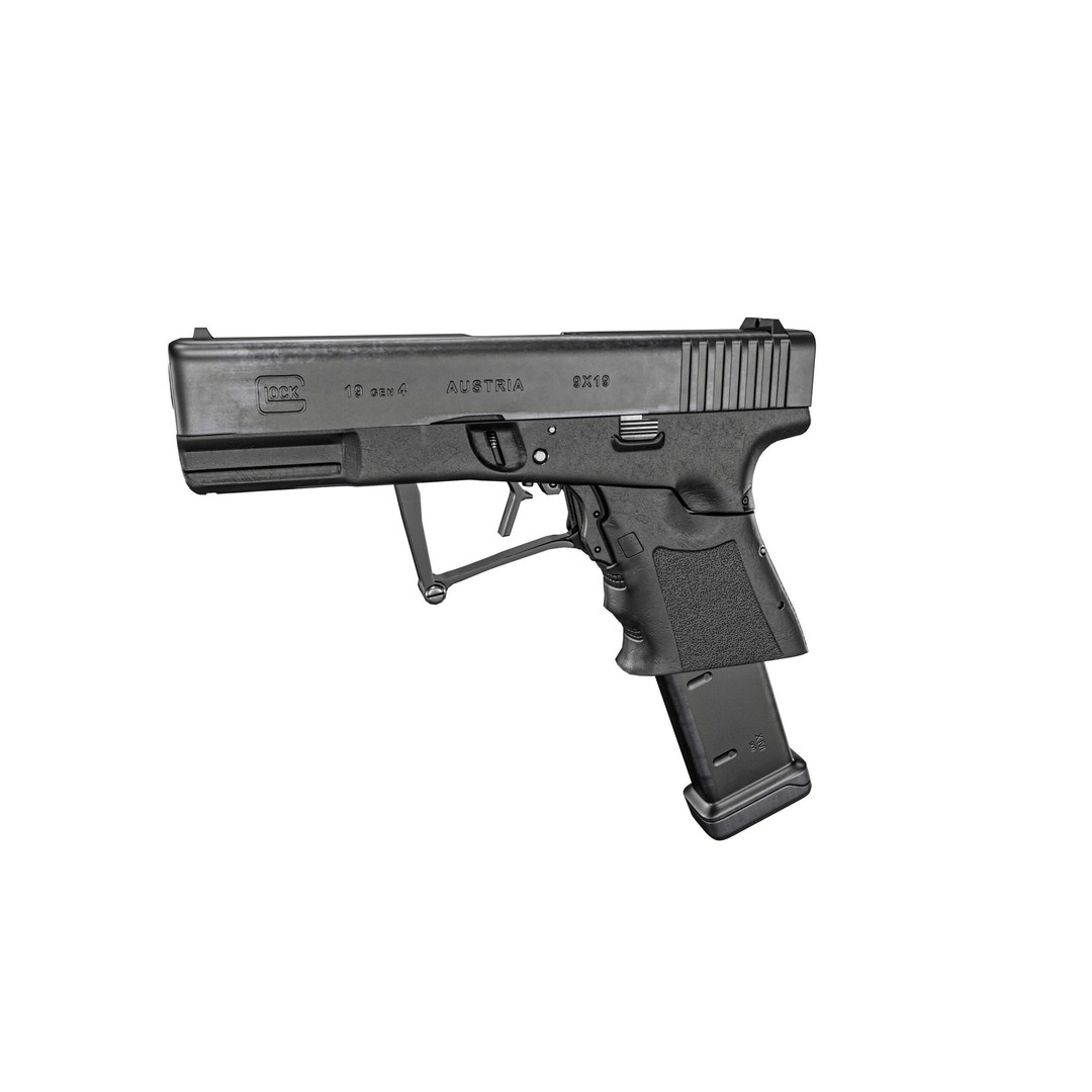 Full Conceal Folding GLOCK 19 3D Model – Low Poly PBR Game Asset, FBX - View 10