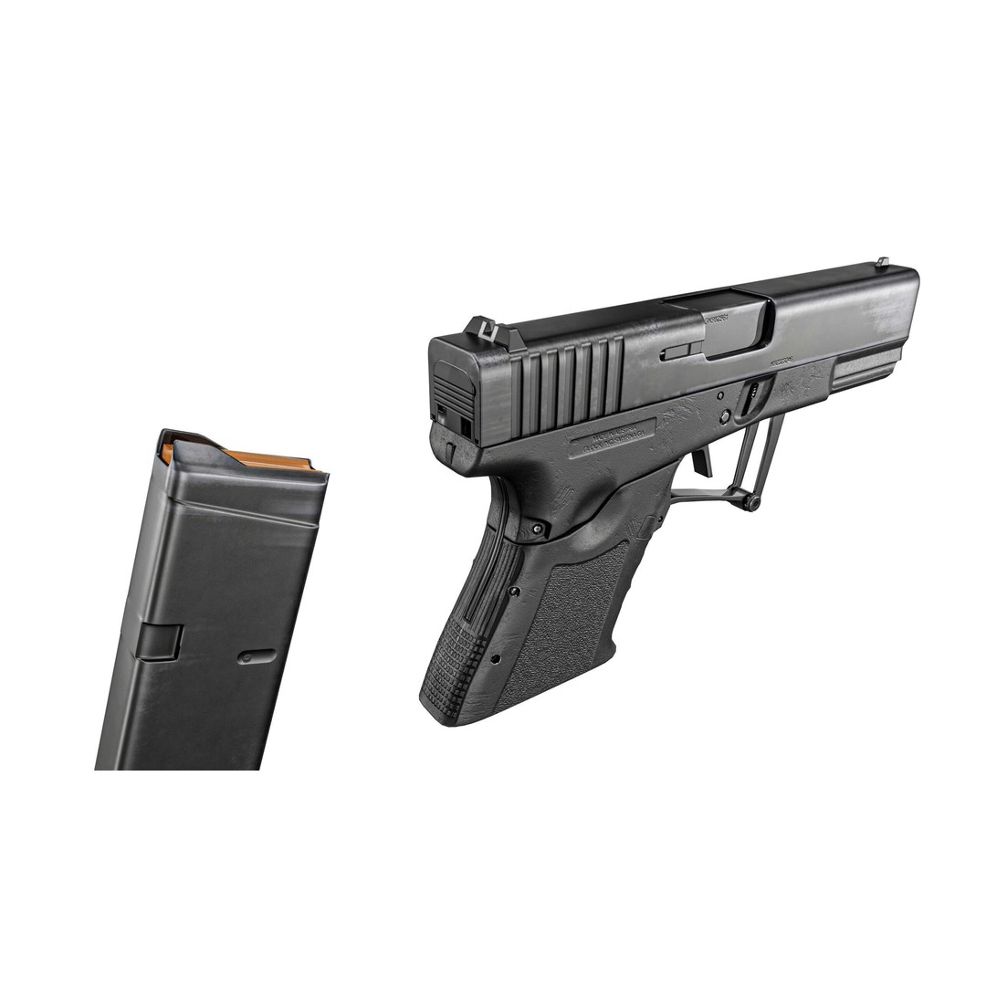 Full Conceal Folding GLOCK 19 3D Model – Low Poly PBR Game Asset, FBX - View 13