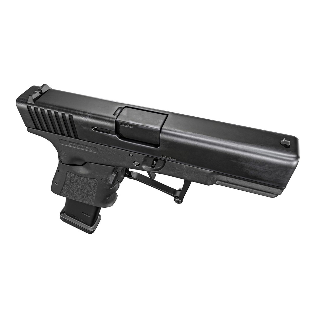 Full Conceal Folding GLOCK 19 3D Model – Low Poly PBR Game Asset, FBX - View 30