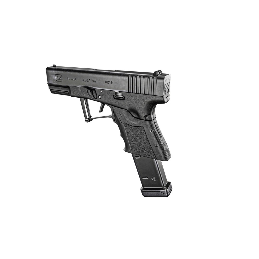 Full Conceal Folding GLOCK 19 3D Model – Low Poly PBR Game Asset, FBX - View 4