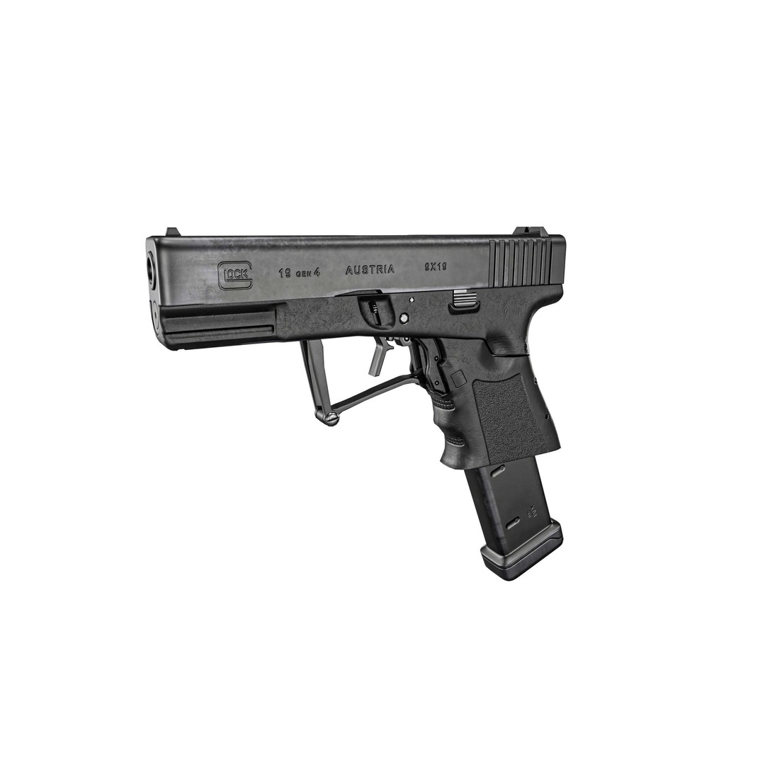 Full Conceal Folding GLOCK 19 3D Model – Low Poly PBR Game Asset, FBX - View 5