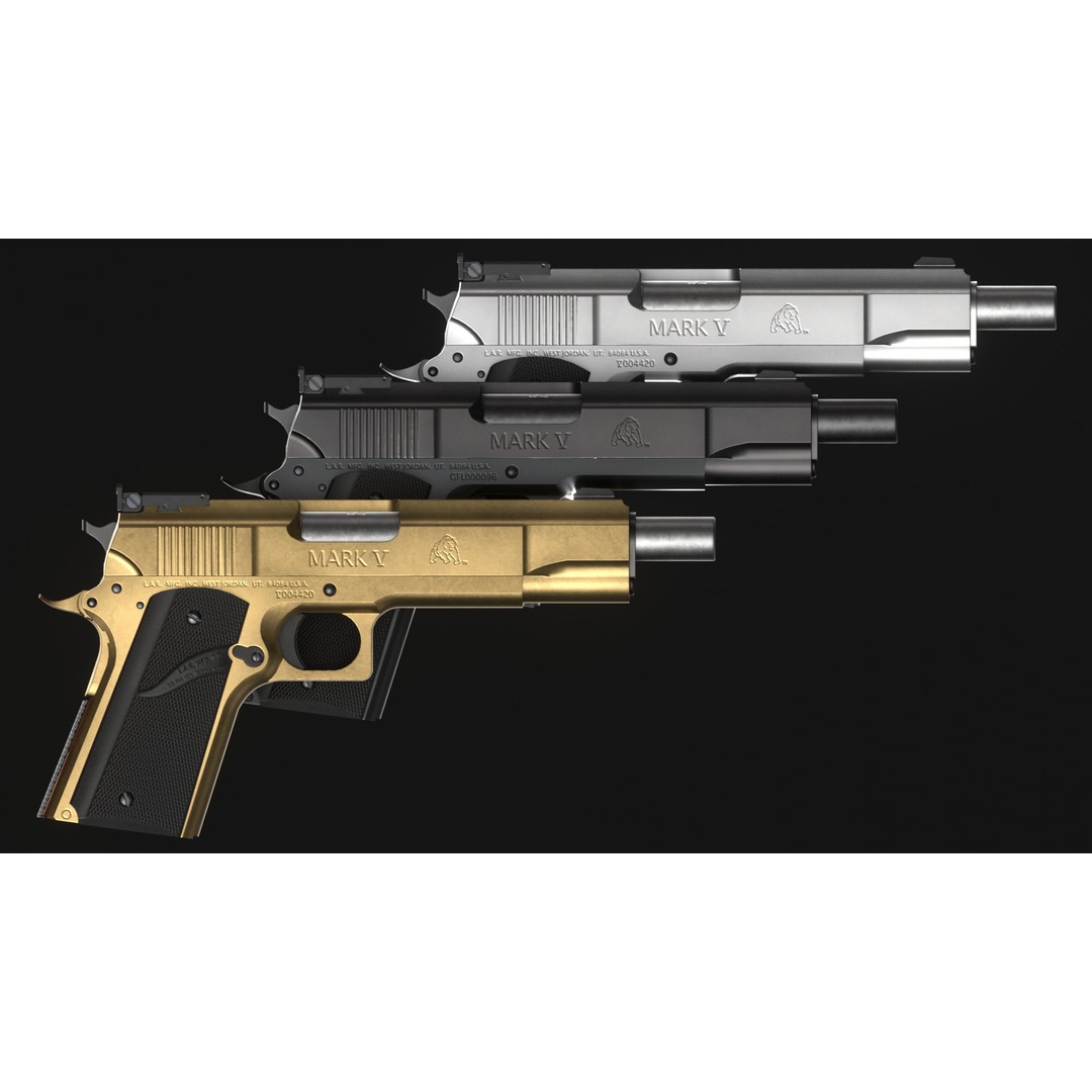 LAR Grizzly Mark V 3D Model – Low Poly Game Asset, FBX, OBJ - View 12