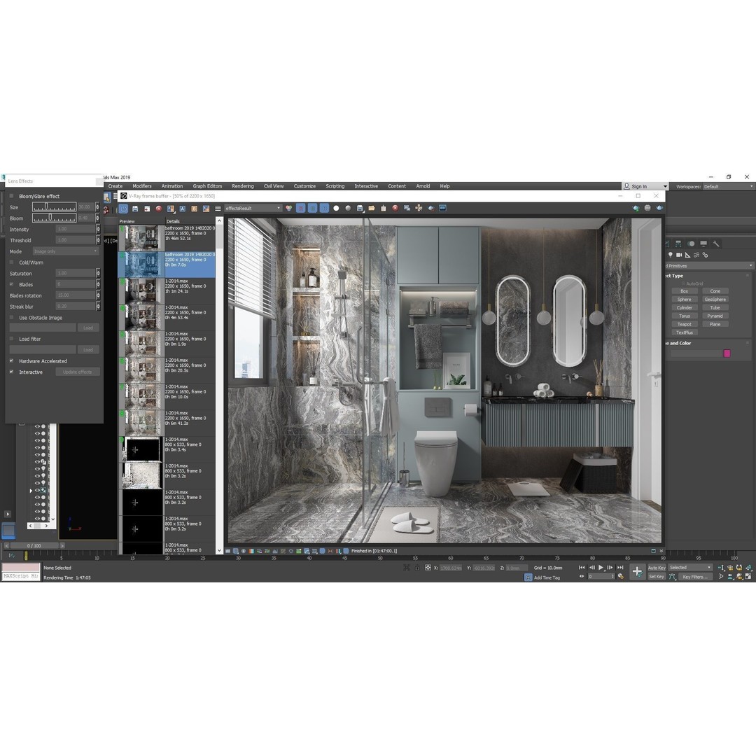 Modern Bathroom 3D Model – High Poly Collection for Interior Design - View 4