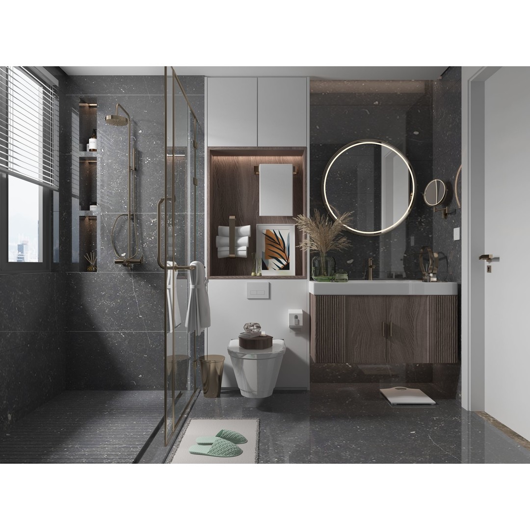 Modern Bathroom 3D Model – High Poly Collection for Interior Design - View 7