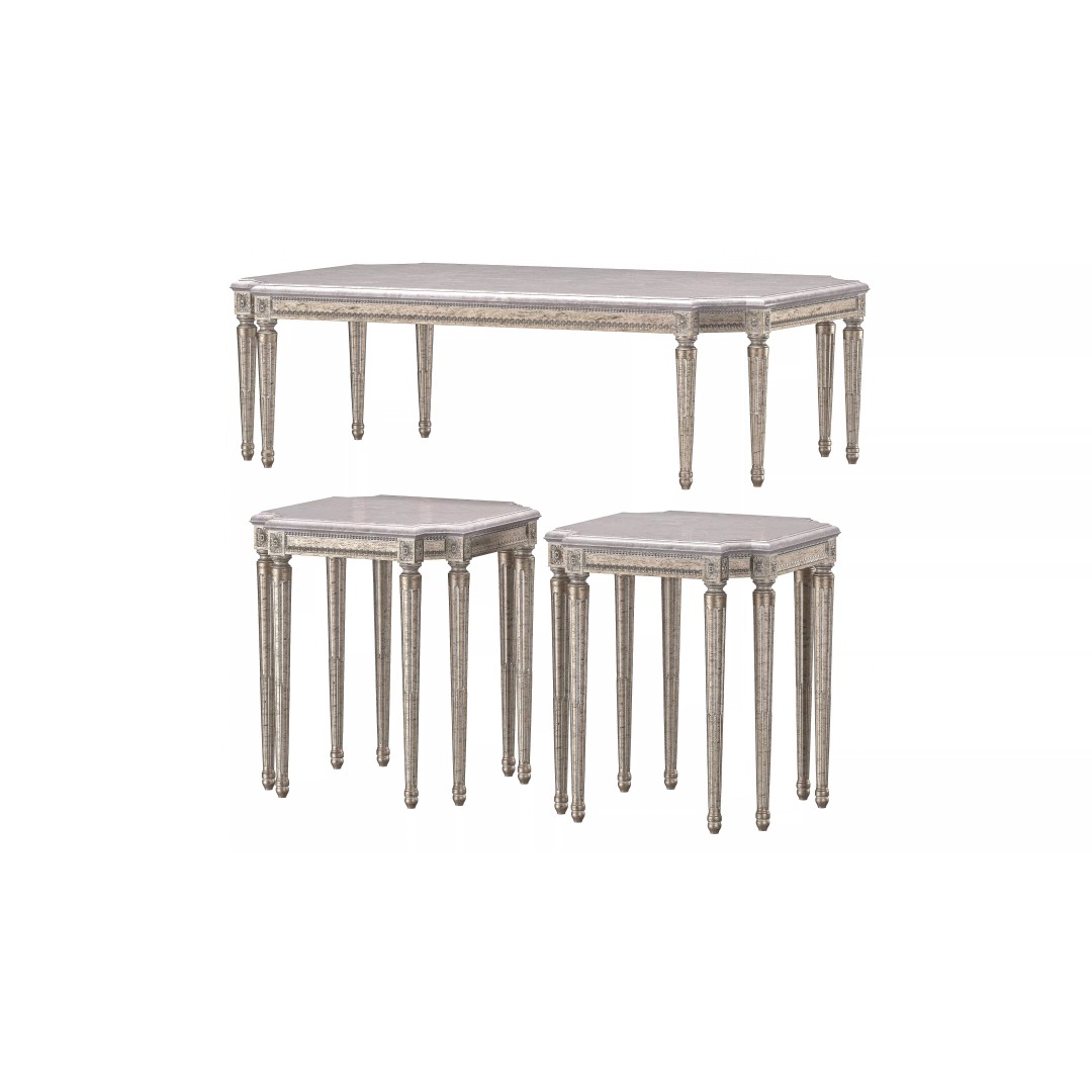 Chairish Coffee Table 3D Model – Classical Rococo Design, FBX - View 2