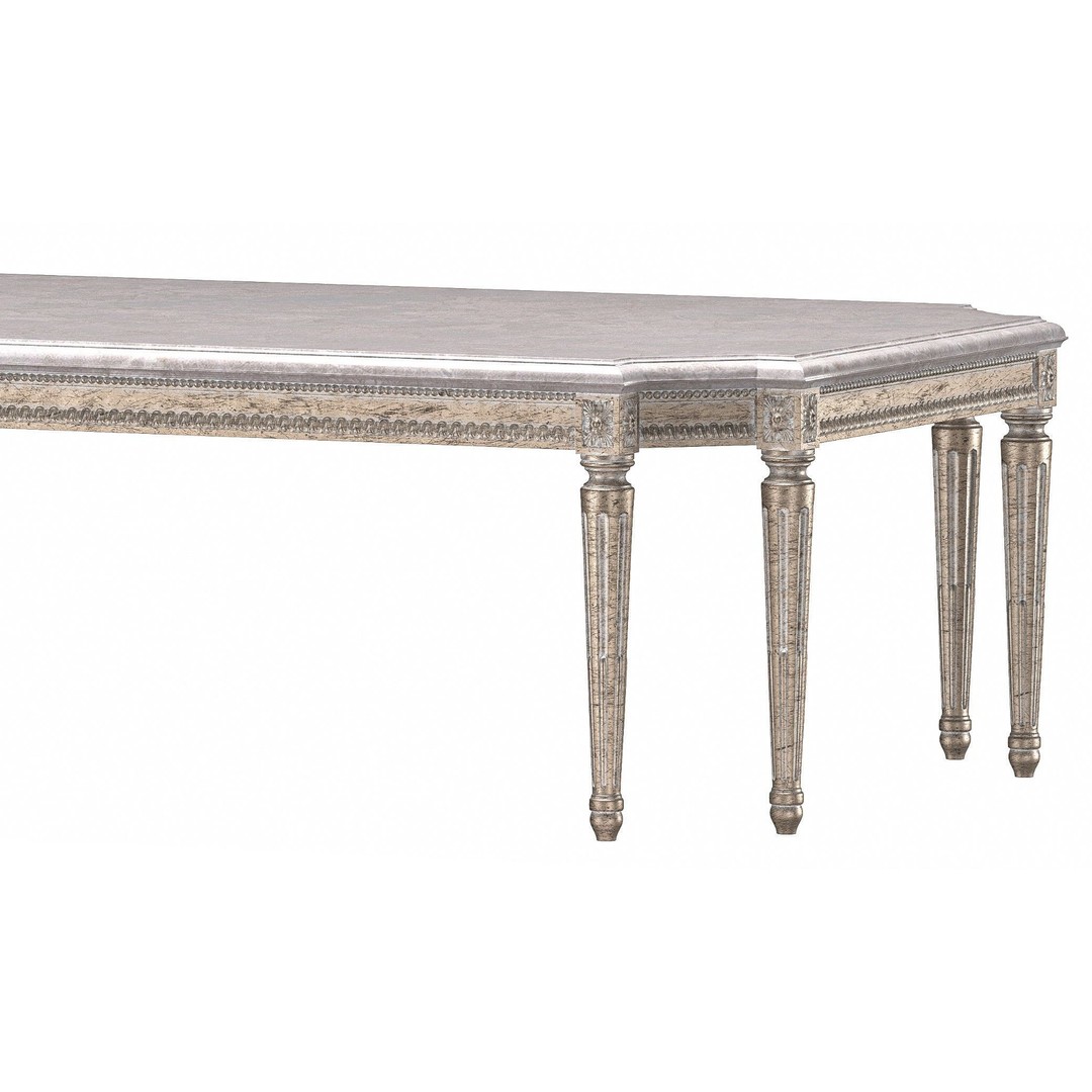 Chairish Coffee Table 3D Model – Classical Rococo Design, FBX - View 7