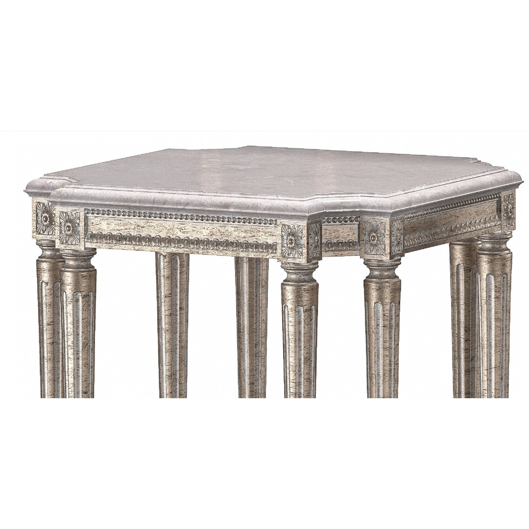 Chairish Coffee Table 3D Model – Classical Rococo Design, FBX - View 9