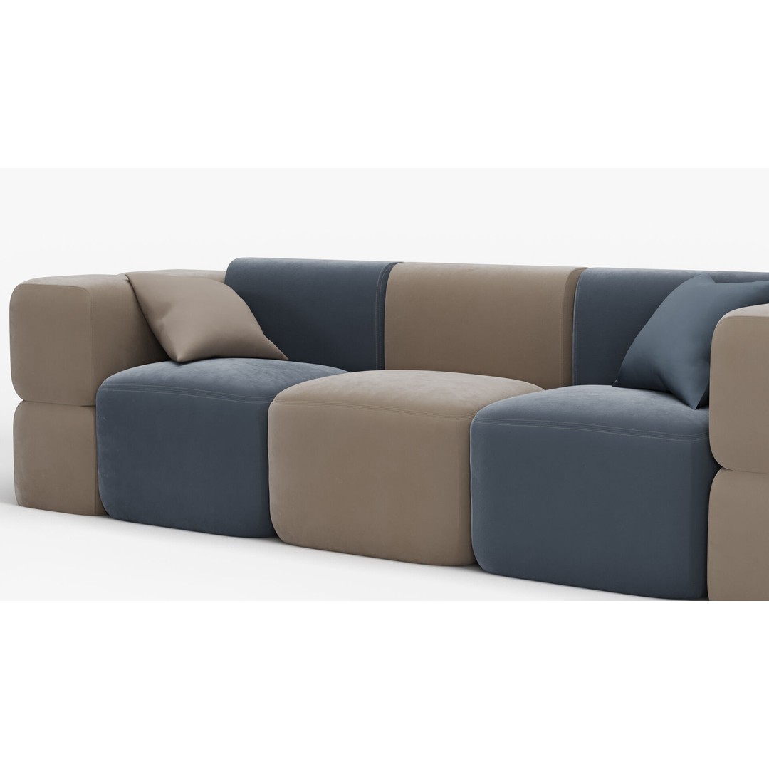 SoftContours Modern Furniture Set 3D Model – Elegant Minimalist Design, FBX, OBJ - View 4