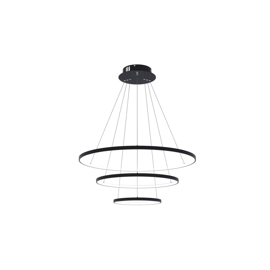 Modern LED Chandelier 3D Model – Elegant Ceiling Lamp, FBX/OBJ Formats - View 2