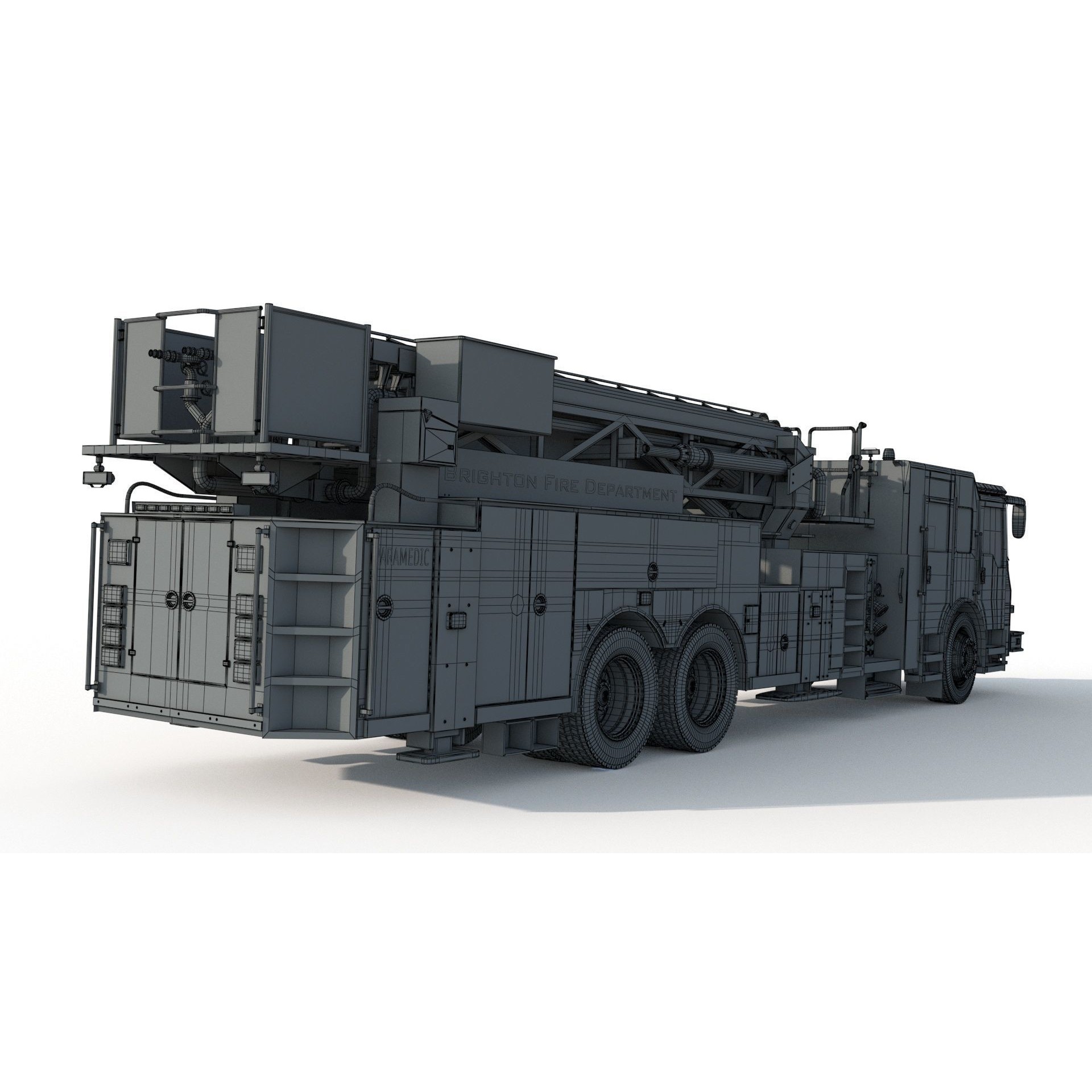 Brighton Fire Aerial Pierce 1 - Game-Ready 3D Model - View 16