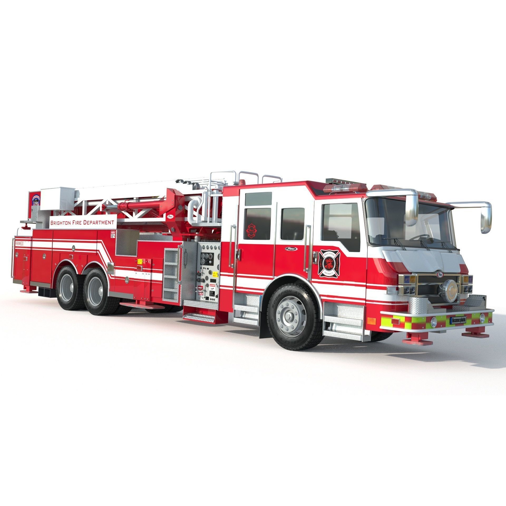 Brighton Fire Aerial Pierce 1 - Game-Ready 3D Model - View 3