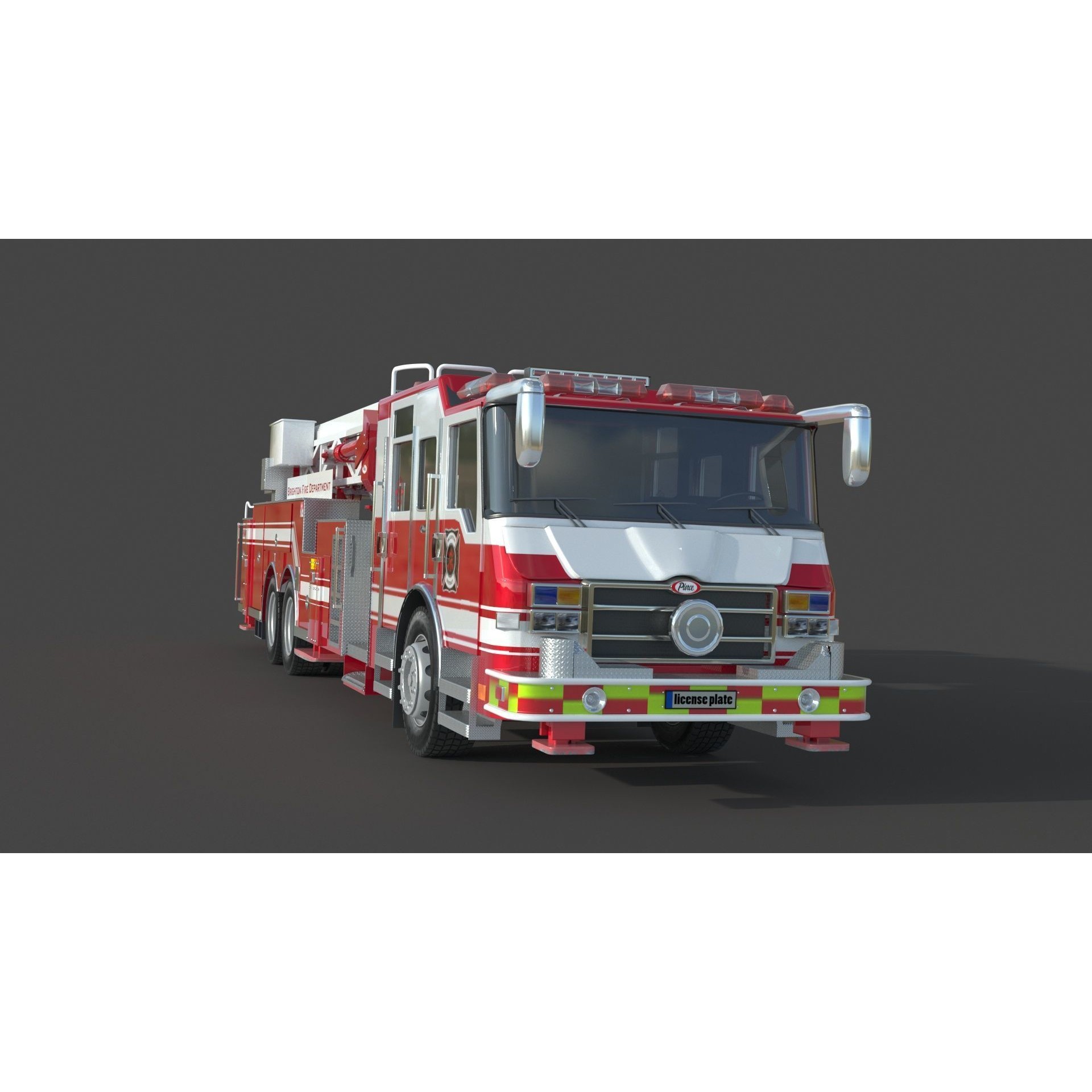 Brighton Fire Aerial Pierce 1 - Game-Ready 3D Model - View 5