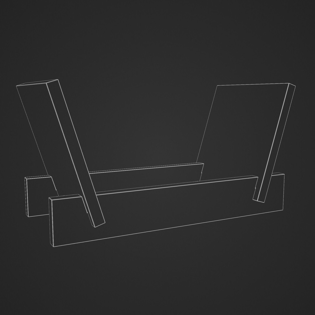 Vinyl Storage 3D Model – Realistic Furniture Organizer, FBX, Blender