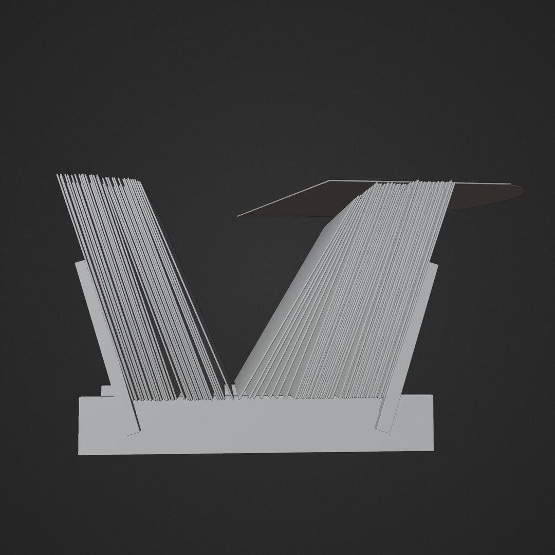 Vinyl Storage 3D Model – Realistic Furniture Organizer, FBX, Blender - View 16