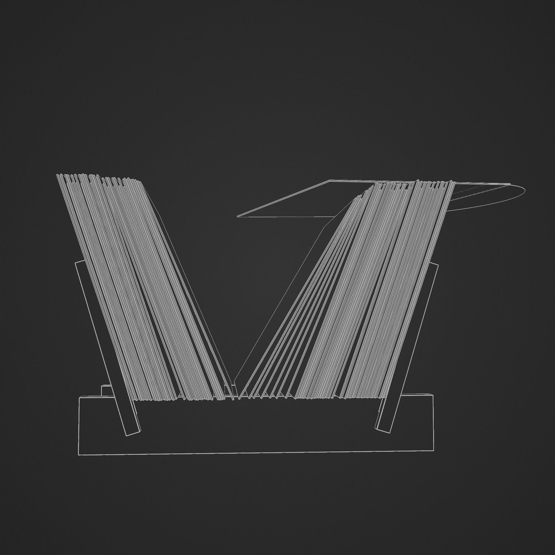 Vinyl Storage 3D Model – Realistic Furniture Organizer, FBX, Blender - View 20