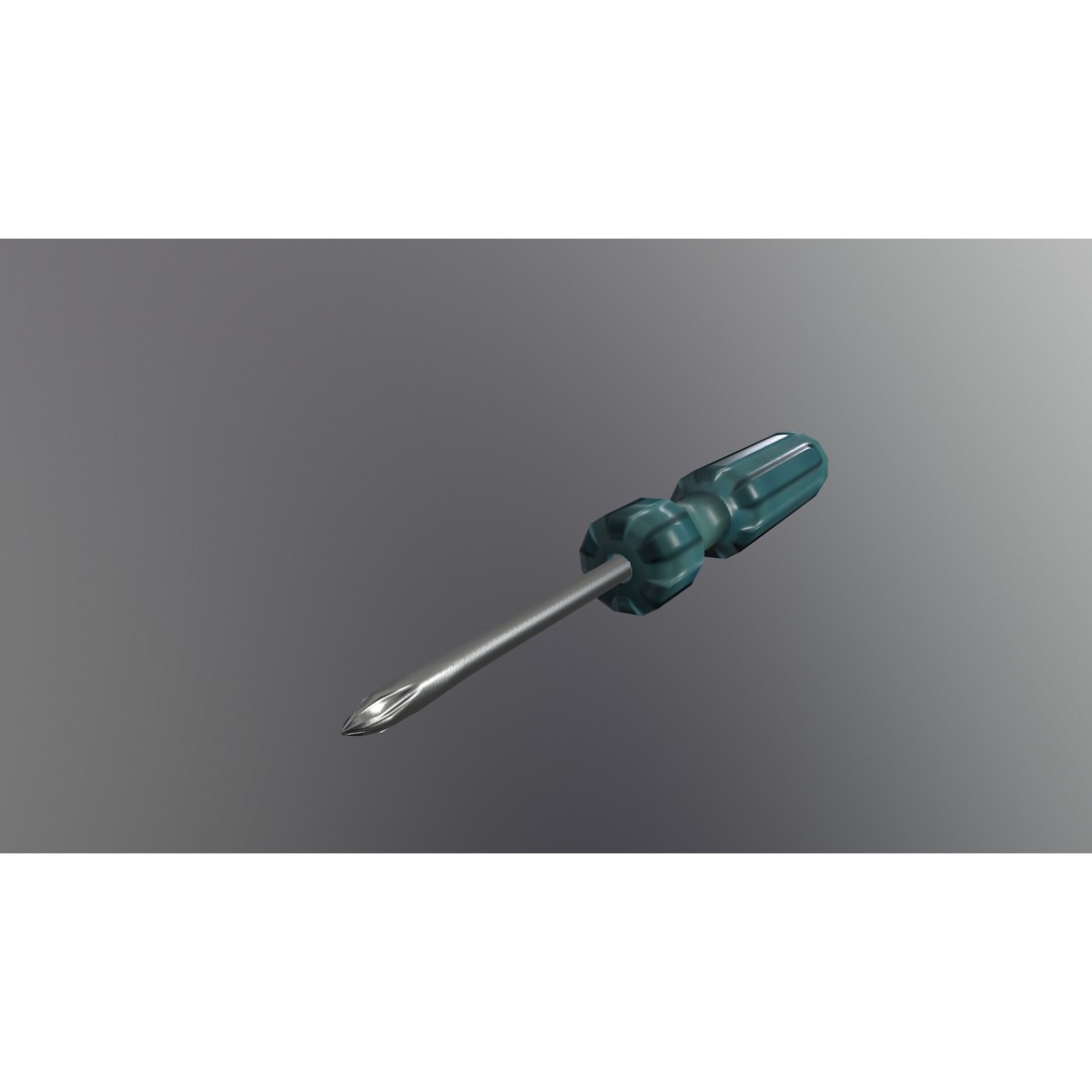 Screwdriver 3D Model – Low Poly Game Ready Tool, FBX & PBR Textures - View 5