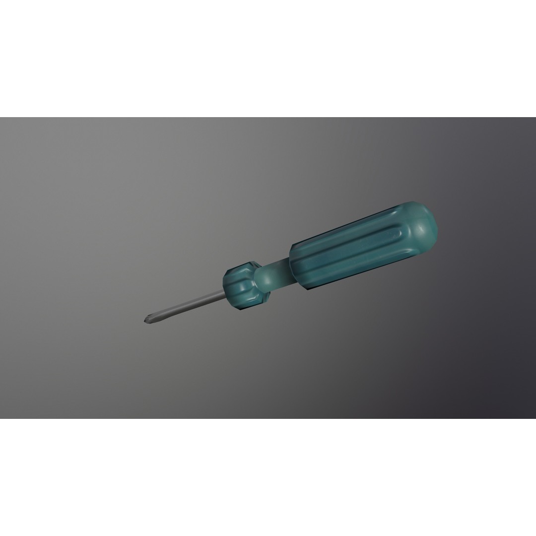 Screwdriver 3D Model – Low Poly Game Ready Tool, FBX & PBR Textures - View 7