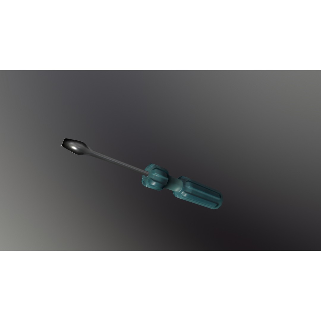 Screwdriver 3D Model – Low Poly Game Ready Tool, FBX & PBR Textures - View 8