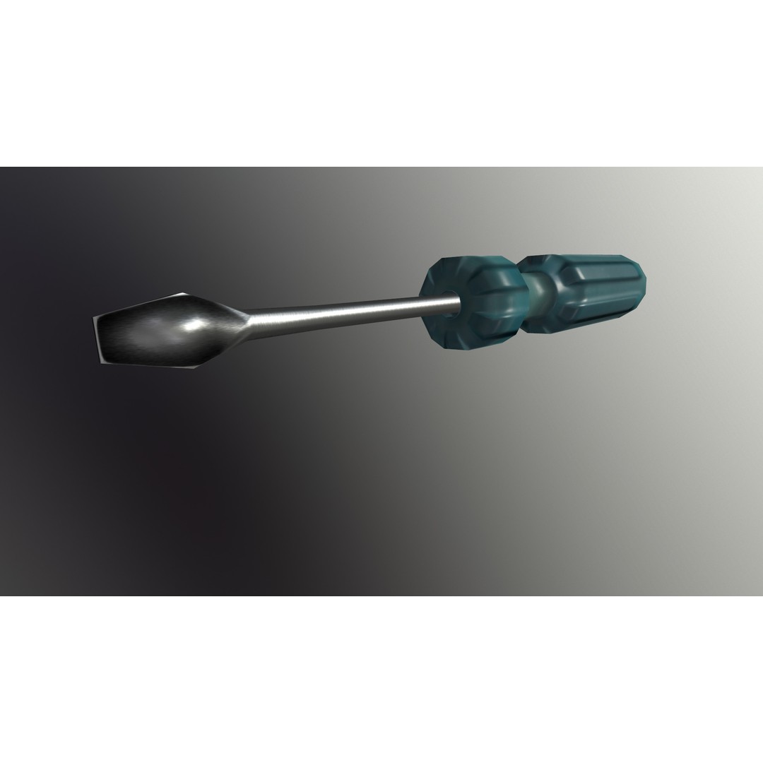 Screwdriver 3D Model – Low Poly Game Ready Tool, FBX & PBR Textures - View 9
