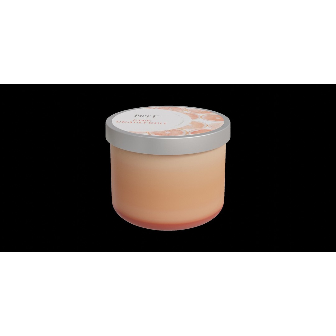 3-Wick Candle 3D Model – Low Poly Furniture Asset, Blender & FBX - View 4