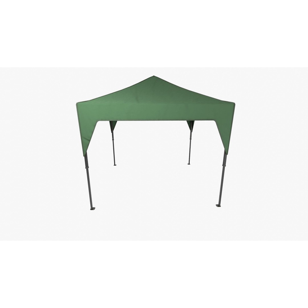 Pop Up Canopy 3D Model – Low Poly Event Tent, FBX & Blender - View 11