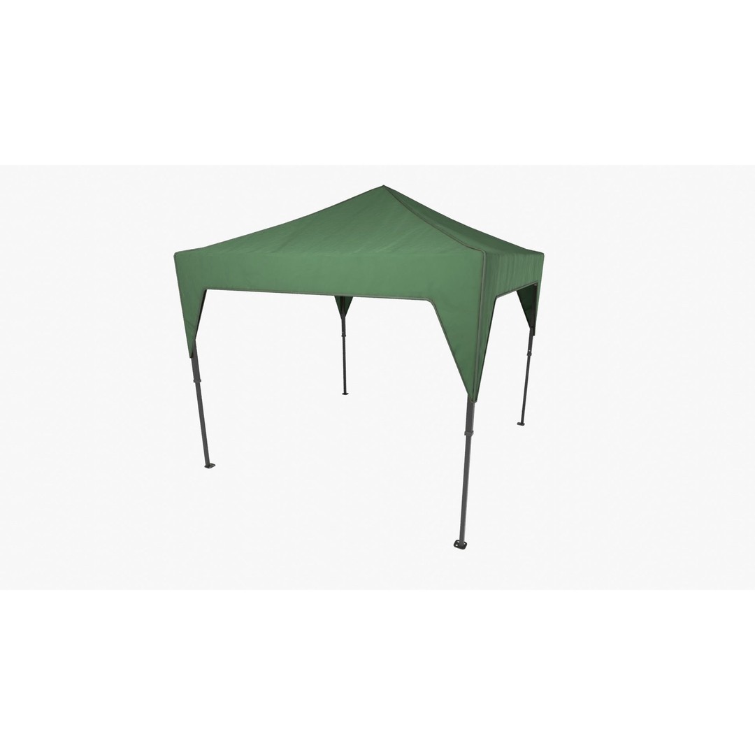 Pop Up Canopy 3D Model – Low Poly Event Tent, FBX & Blender - View 12